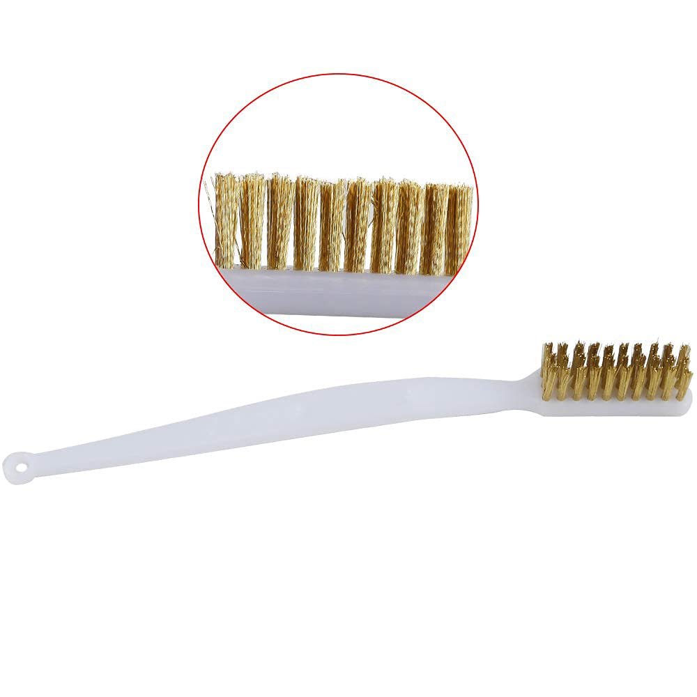 3DINNOVATIONS 3D Printer Nozzle Cleaning Copper Wire Toothbrush Tool Copper Brush Handle Hot Bed Cleaning Toothbrush (1Pc)