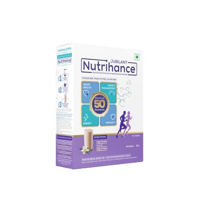 JUBILANT Nutrihance Nutritional Formula Help Enhance Health Vanilla Flavor 200 Gm Nutrition Drink Powder( Vanillla Flavored), 1 count, 4 servings