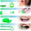 Annhua 8 Pcs Orthodontic Care Kit for Braces, Portable Braces Kit Cleaning Tools Tooth Pick Hygiene Set with Interdental Brush, Ortho Wax, Floss, Oral Mirror Included - Green view 4