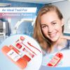 Annhua Braces Cleaning Kit Orthodontic Care Kit 8 Pack, Portable Tooth Cleaning Tools Family Oral Care Hygiene Set with Interdental Brush, Ortho Wax, Floss, Oral Mirror - Red view 3