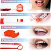 Annhua Braces Cleaning Kit Orthodontic Care Kit 8 Pack, Portable Tooth Cleaning Tools Family Oral Care Hygiene Set with Interdental Brush, Ortho Wax, Floss, Oral Mirror - Red view 4