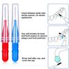 50 Piece Interdental Brush Toothpick Dental Tooth Flossing Head Braces Oral Dental Hygiene Interdental Brush Dental Flosser Toothpick Cleaners Tooth Cleaning Tool (Red, Blue) view 3