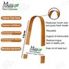 2 Adults Bamboo Toothbrush, 2 Tongue Cleaner and 2 Oval Loofah Body Scrubber view 3