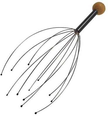 ACCORD COLLECTION Acupressure Bokoma Hand Held Manual Scalp Head Massager for Pain Relief Head Scalp Massager (No Batteries Required)