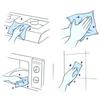 Mishrit Reusable Microfiber Cleaning Wipes Roll Kitchen Tissue Towel Roll Washable, Multipurpose Absorbent Microfiber Cleaning Wipes Roll (Pack of 3). view 3