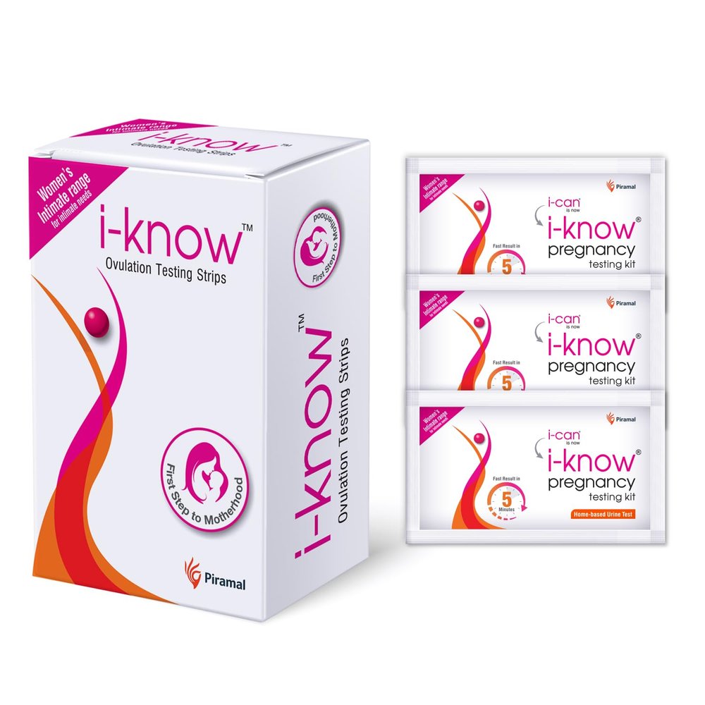 Combo Pack | i Know Ovulation Test Kit For Women Planning Pregnancy | 5 Strips & i Can One Step Pregnancy Test Kit | 4 Kits | Acurate Results within 5 mins