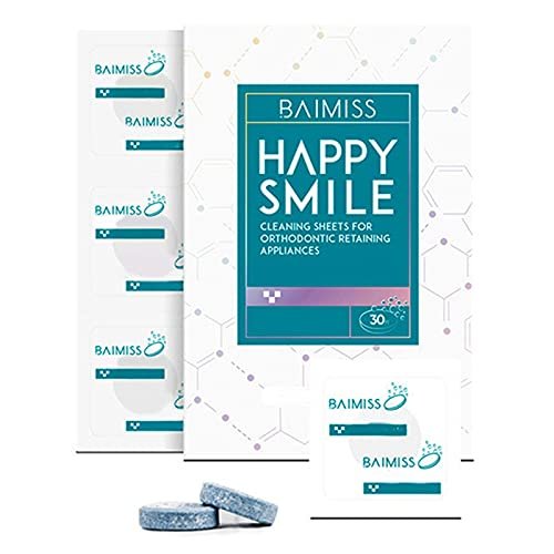 Dorakitten Denture Cleaning Tablet Portable 30PCS Professional Compact Lightweight Denture Cleaner Tablets for Retainer