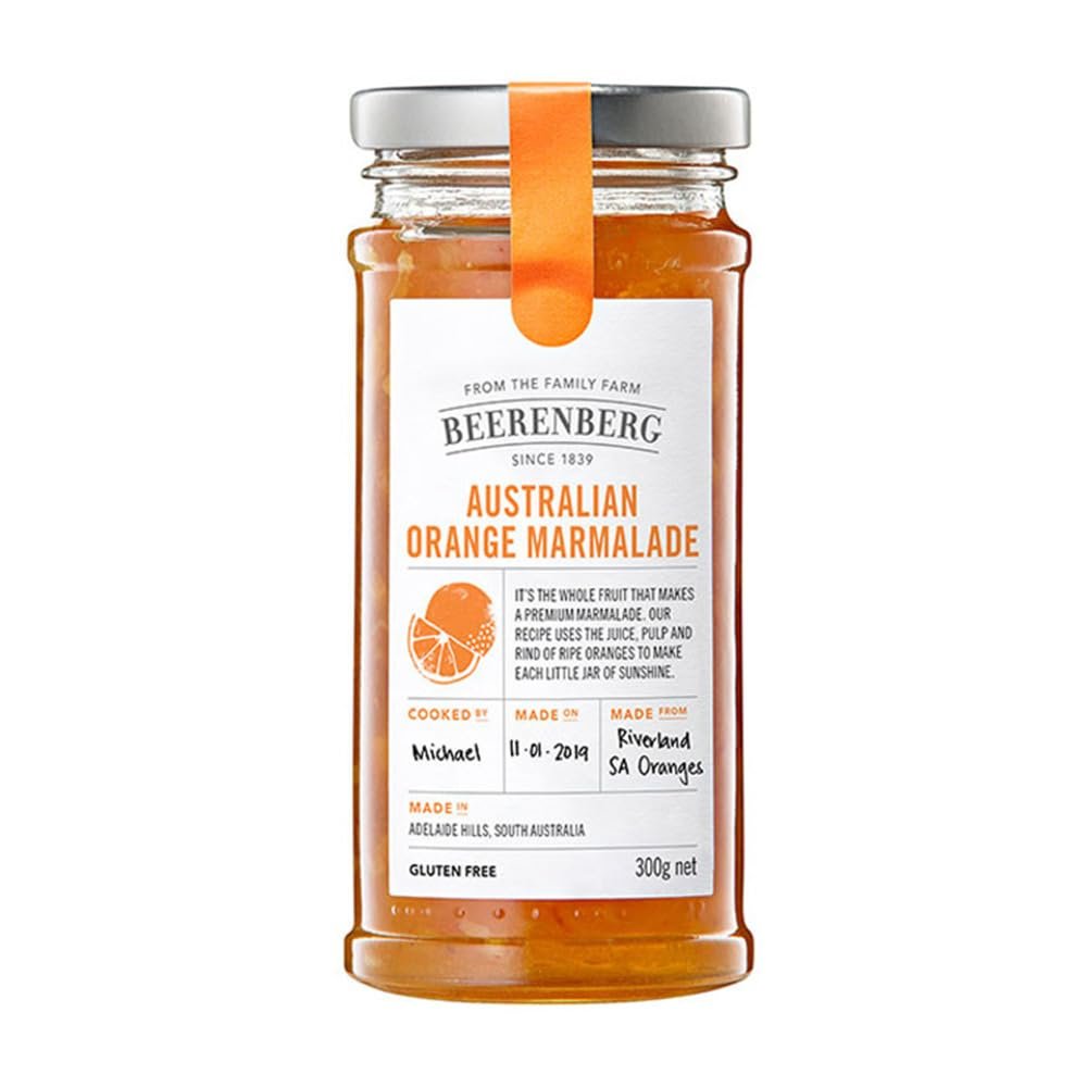 Beerenberg Australian Orange Marmalade  Gluten Free  Vegan, 10.58 oz  300 g