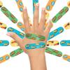 Aya Papaya Ouchie Non-Toxic Printed Bandages Quadruple Pack Of 4 (20 strips each) - Yellow, Space Blue, Orange & Blue view 3