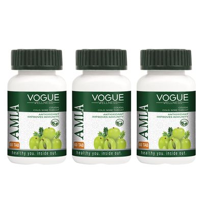 Vogue Wellness Amla Tablets Helps In Improves Immunity- (60 Tablet) - (Pack of 3)
