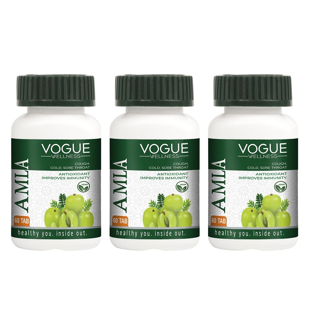 Vogue Wellness Amla Tablets Helps In Improves Immunity- (60 Tablet) - (Pack of 3)