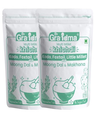 ByGrandma Multi Millet Kichidi Mix Instant Food For little ones | Preservative Free Instant Porridge Mix for kids | 560g