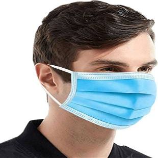 GIRIRAJ MART HIGH CLASS 3Ply Disposable Nonwoven Fabric Face Mask With Nose Clip - Set of 100