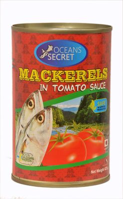 Oceans Secret - Canned Mackerel in Tomato Sauce, 425g (Pack of 4)
