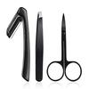 Anjetan 3PCS Eyebrow Grooming Set Stainless Steel Portable Eyebrow Tool Eyebrow Scissors Eyebrow Care Kit Eyebrow Tool Eyebrow Tweezers for Women view 2