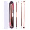 Anjetan 4PCS Blackhead Tweezers Kit Professional Portable Steel Acne Tool Kit Comedone Extractor Kit with Case Comedone Extractor Set Acne Tweezers view 1