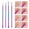 Anjetan 4PCS Acne Tool Kit Professional Portable Steel Acne Extractor Kit Blackhead Tweezers Kit with Case Comedone Extractor Set Acne Tweezers Sets view 4