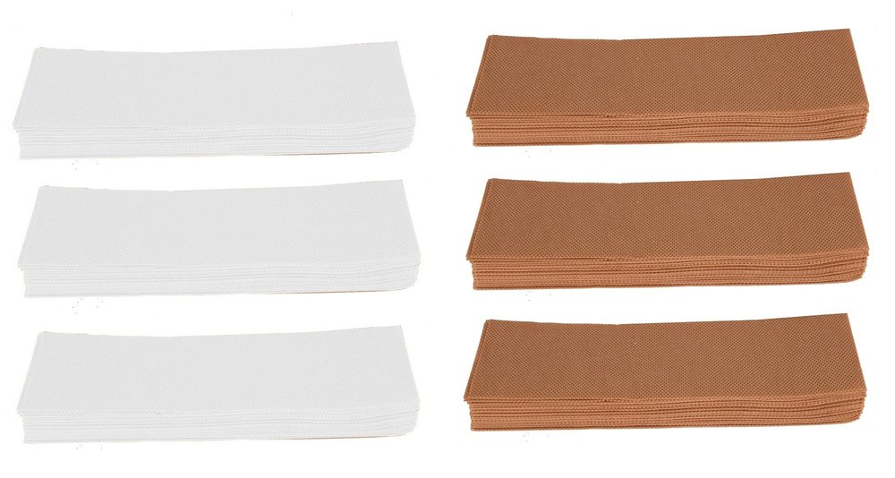 ayushicreationa Non-Woven Wax Strip for Face Legs Upper-lips Hair Removal Waxing Strips Facial Body Epilating Strips (White and Brown Combo Set) (Pack of 200)