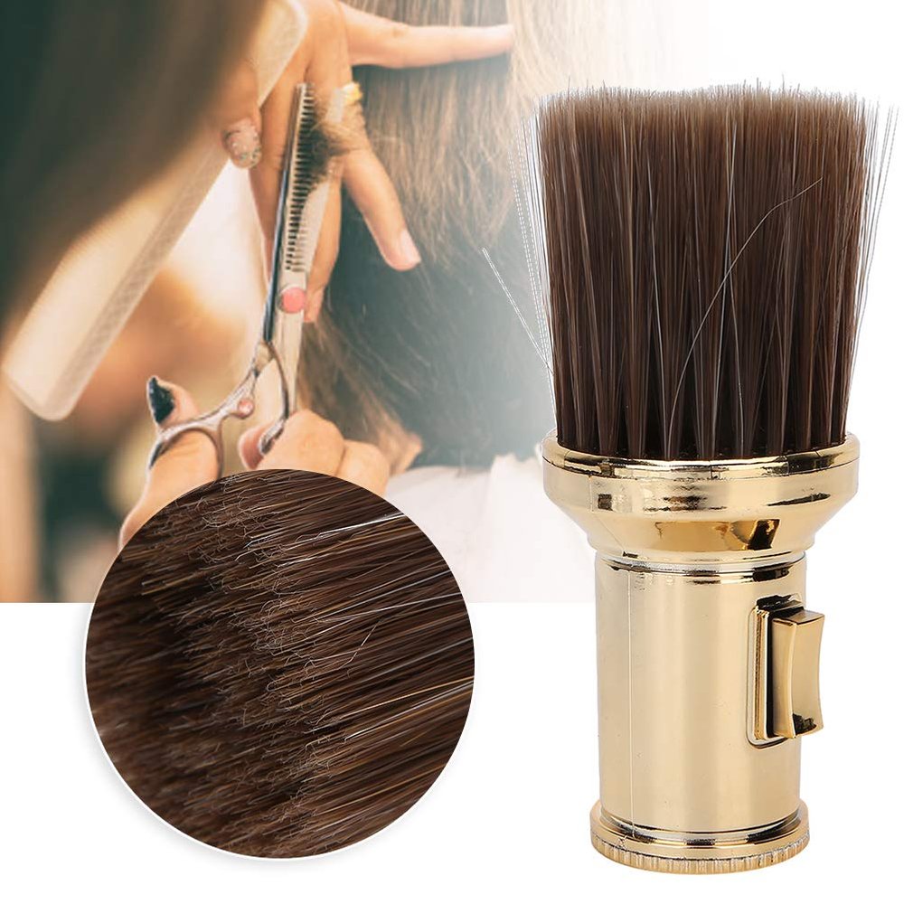 Hair Cleaning, Shaving Brush, Multifunctional Beard Shaving Shop Barber Hair Cutting(Golden)