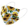Everydayspecial Disposable Safety Mask 3 Layer Protection Face Mask for Adults 50 pcs with 1pc Necklace Mask Holder (Sunflower Print), 50 Count (Pack of 1) view 2