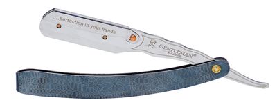 GENTLEMAN PREMIUM CROCODILE Gentleman Razor Stainless Steel Straight Edge Barber Razor For Men Well Balanced Sliding Style Weight Black Color(FREE Blade Inside)