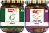 Add me Dry Mango Pickle 500g sukha aam ka achar, Mixed Supreme Pickle 500g Mix achar of aam nimbu mirchi ker karonda lasoda adrak Combo Offer Glass Pack view 1