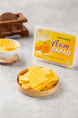 Pramukh Foods Home Made Sun Dried Aam Papad 200gm | Mango Aam Papad | Meetha Aam Papad | Fruit Snack