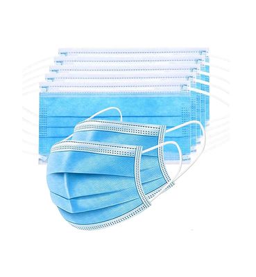 GIRIRAJ MART 3Ply Disposable Nonwoven Fabric Face Mask With Nose Clip - Pack of 300
