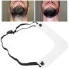 Beard Stencils Beard Grooming Beard Stencil, Men Beard Shaper Plastic Mustache Cutout Trim Guide Shaper Beard Shaping Tool, Neck and sideburns Beard Stencil Styling Beard Template view 3