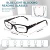 5 Pack Computer Reading Glasses Men and Women Anti Eyestrain Blue Light Blocking Glasses for Reading, 5 Mix-2, Medium view 2