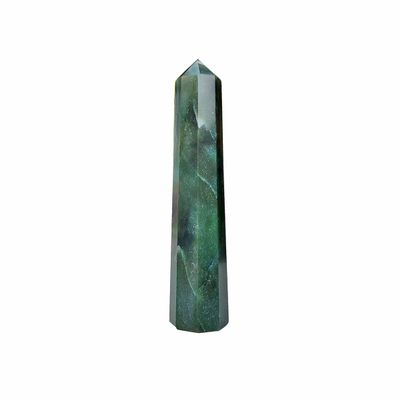 9Dzine Healing Crystal Green Jade Stone Pencil Natural Green Jade Pencils Obelisks 8-10 Cm Faceted Green Jade Crystal Stone Pencils for Reiki Healing Vastu