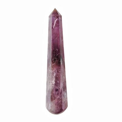 9Dzine Amethyst Wand Massage Tool,Healing Crystal Massage Wand 8-9 Cm Approx-Purple