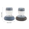 Bticx Steel/PET Dish Scrubber, Soap Dispensing Palm Brush, Non-Scratch PET Brush with Soap Dispenser Set, Scouring Pad Pot Scrubber Metal Sponge Household Kitchen Cleaning Brush view 2