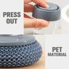 Bticx Steel/PET Dish Scrubber, Soap Dispensing Palm Brush, Non-Scratch PET Brush with Soap Dispenser Set, Scouring Pad Pot Scrubber Metal Sponge Household Kitchen Cleaning Brush view 3