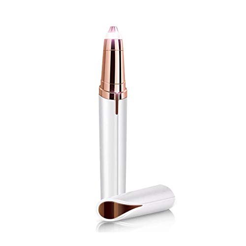 Heriyan Eyebrow Hair Remover, Face, Lips, Nose Hair Removal Trimmer with Led Light for Women's (white)