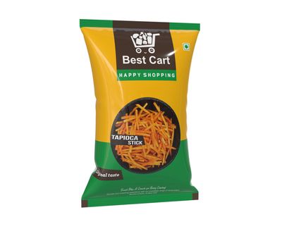Best Cart-Happy shopping - Kerala Tapioca chips (kappa) Snacks - 400 GRAMS