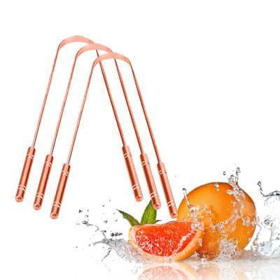 Nurpi Copper Tongue Cleaner for Adults and Kids Fights Bad Breath Oral Care Tongue Cleaner, Easy to Use Travel Friendly- Pack of 3