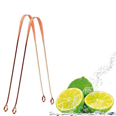 Nurpi Copper Premium Tongue Cleaner for Adults and Kids Fights Bad Breath Oral Health Care Tool, Easy to Use Travel Friendly- Pack of 2