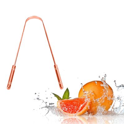 Nurpi Copper premium Tongue Cleaner for Adults and Kids Fights Bad Breath Oral Care Tongue Cleaner, Easy to Use Travel Friendly- Pack of 1