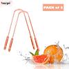 Nurpi Copper Tongue Cleaner for Adults and Kids Fights Bad Breath Oral Care Tongue Cleaner, Easy to Use Travel Friendly- Pack of 2 view 2