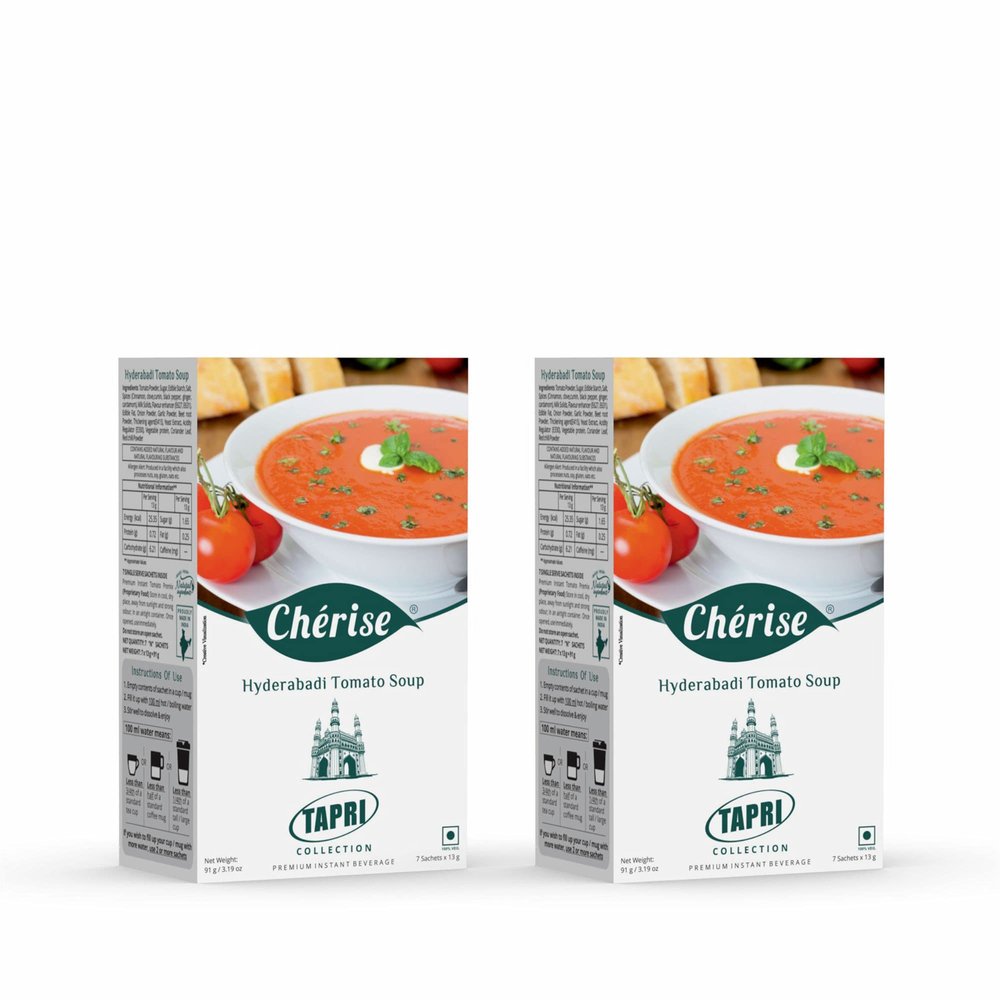 Cherise Tapri Premium Hyderabadi Tomato Soup Premix, 13 g x 7 Sachets (Pack of 2)