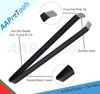 AAProTools 5.5" Tactical Black Fish Bone Tweezers Stainless Steel Flat And Slant Tip Tweezers Pliers Remover Tool view 3