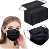 DYNAMO 3 Layer Surgical Mask with Nose Clip 75 GSM Fabric, 3 Ply Surgical Mask with Nose Pin, Use & Throw Masks for Men, Disposable Mask (Black, Without Valve, Pack of 100) view 1