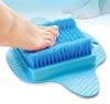 AMULAKH Shower Foot Scrubber with Pumice Stone, Foot Clean, Exfoliate & Massager Without Bending in The Shower or Bathtub, Foot Dead Skin & Callus Remover- Upgraded Non Slip with Suction Cups(Multi) view 1