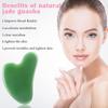 3 Pieces Gua Sha Facial Tool Natural Resin Stone Gua Sha Board Scraping Facial Massage Tool Gua Sha Scraping Massage Tool for Face, Skin and Body Muscle Relaxing Tool (Pink, Dark Green, Black) view 2