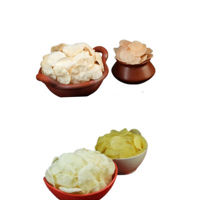 AnuvanFeel The Utsav Sabudana Papad Garlic 250G + Onion Papad 250G (500G) (Gluten-Free & Upwas-Friendly Tapioca Papads)