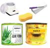 CUVLY Women Waxing Kit Combo - Wax Heater, Aloe Vera and Gold Wax (600 Gm Each), 70 Strips, Spatula, Sponge view 1