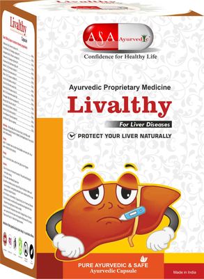 A&A Ayurvedic Livalthy Fatty Liver Ayurvedic Medicine| Liver Protection l Liver Cleanse l Liver Detox l Helps in Fatty Liver (60caps)
