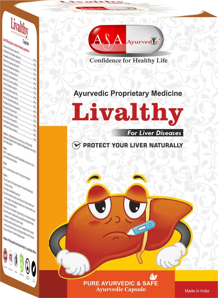 A&A Ayurvedic Livalthy Fatty Liver Ayurvedic Medicine| Liver Protection l Liver Cleanse l Liver Detox l Helps in Fatty Liver (60caps)