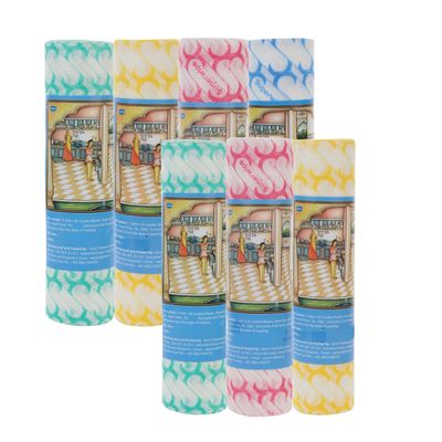 GINNI Premium Printed Kitchen Swipe Rolls | Kitchen Tissue Roll Reusable & Washable Multi-Purpose Household Sheets - 50 Pulls/Roll (Pack of 7)